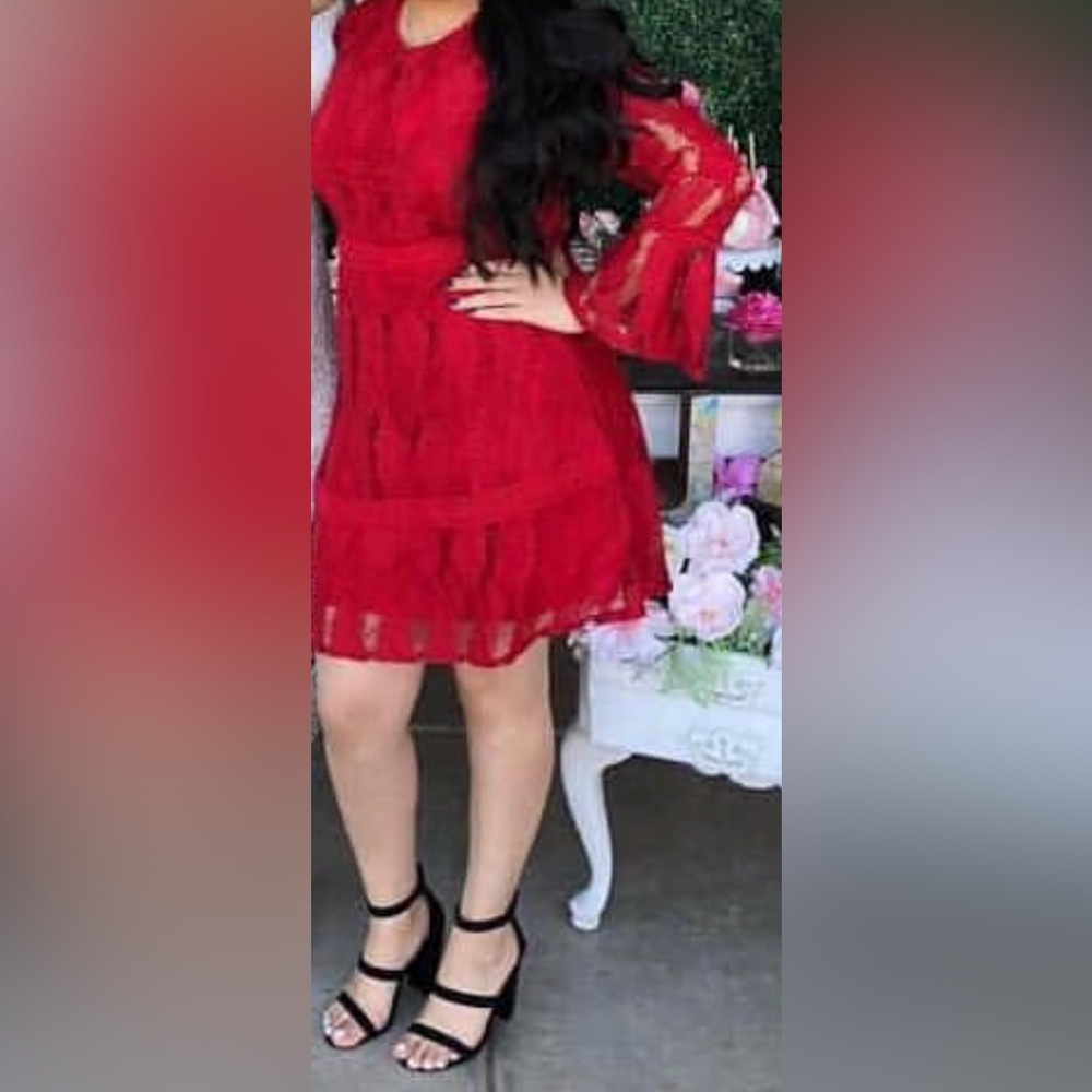 Red Boohoo dress